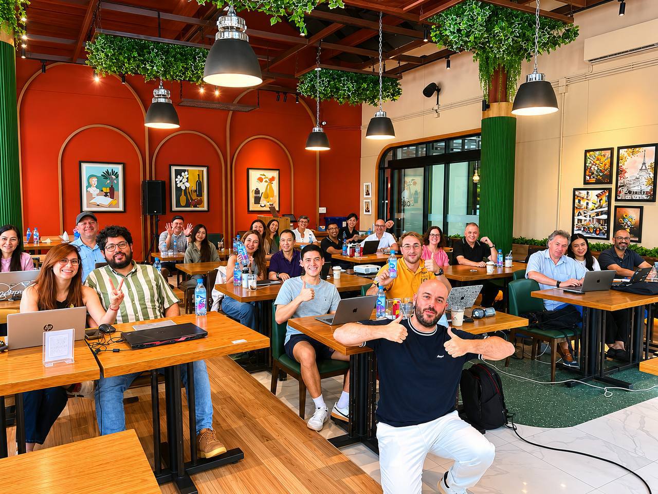 Jonny West teaching a live AI workshop in Bangkok